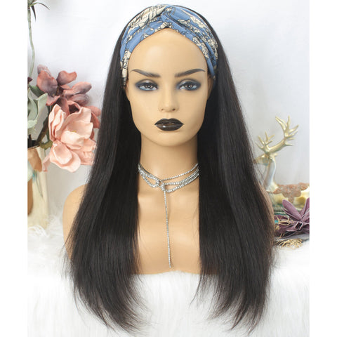 Brazilian Straight “Flo and Go” Headband Wig
