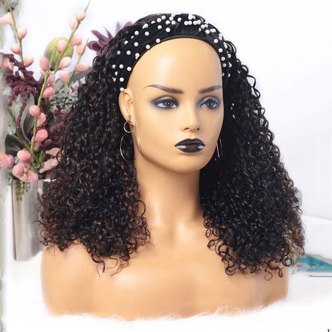 Brazilian Curly “Flo and Go” Headband Wig